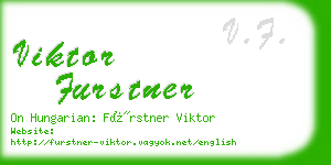 viktor furstner business card